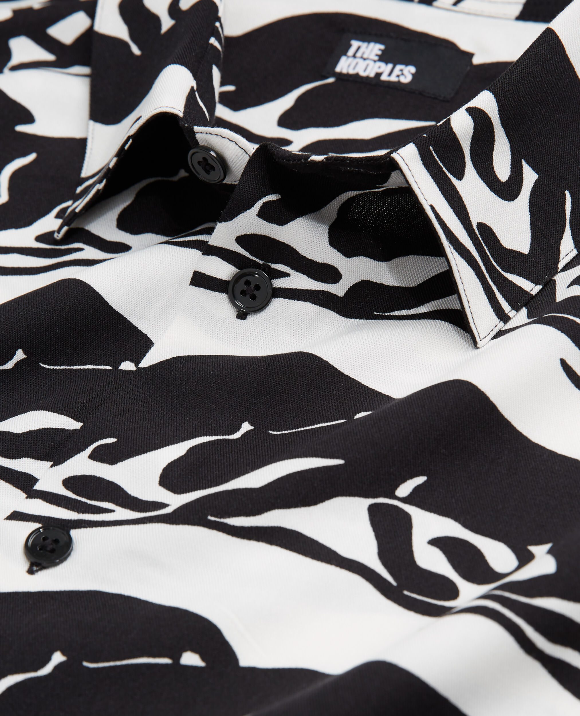 Printed shirt, BLACK / WHITE, hi-res image number null