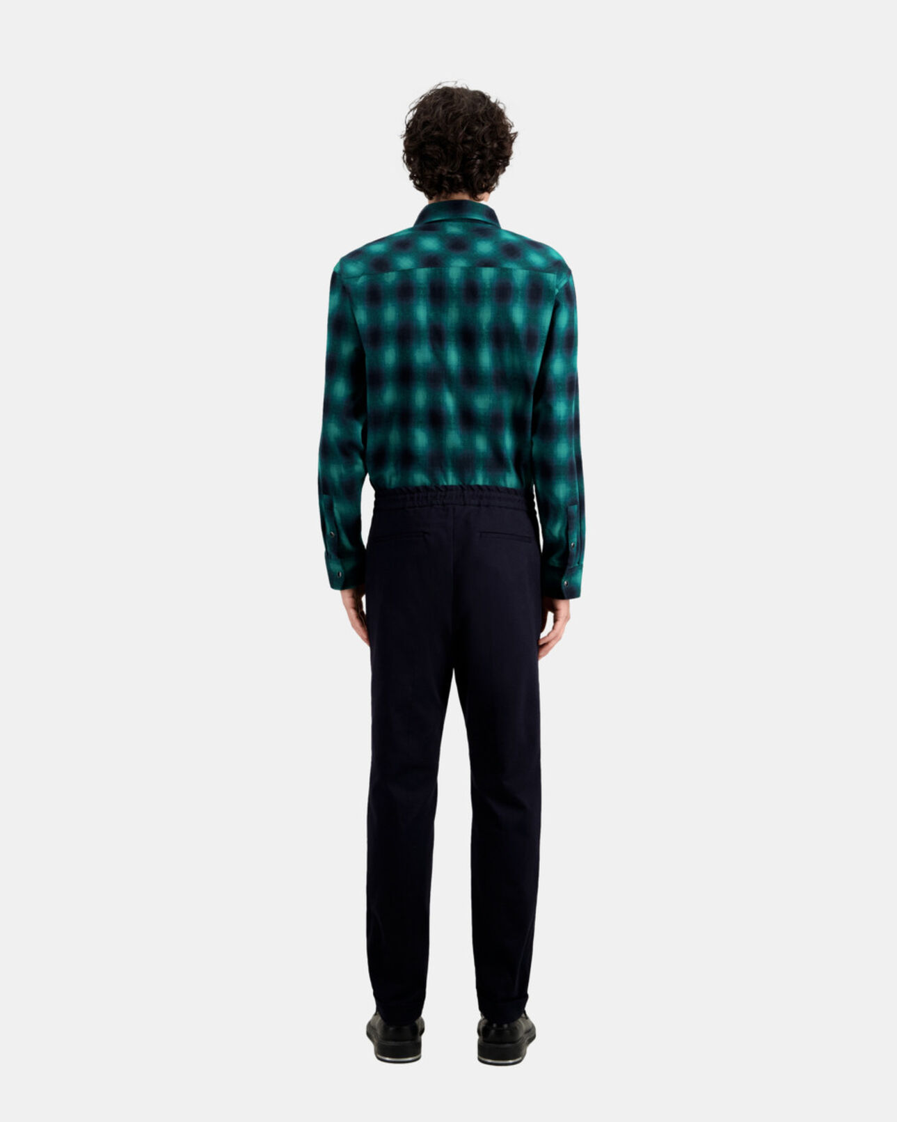 The Kooples MEN DARK NAVY cotton blue trousers