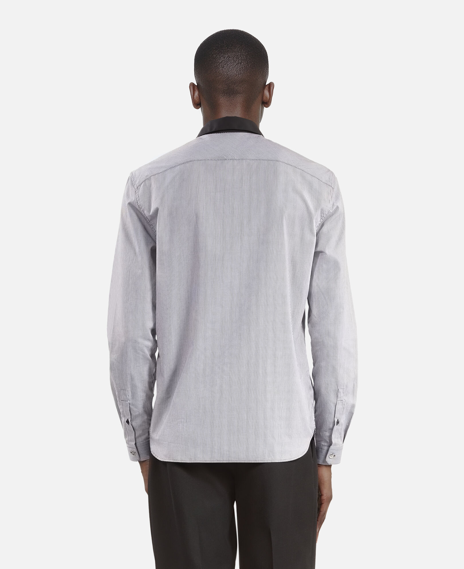 The Kooples HOMME BLACK WHITE chemise à micro carreaux noire et blanche