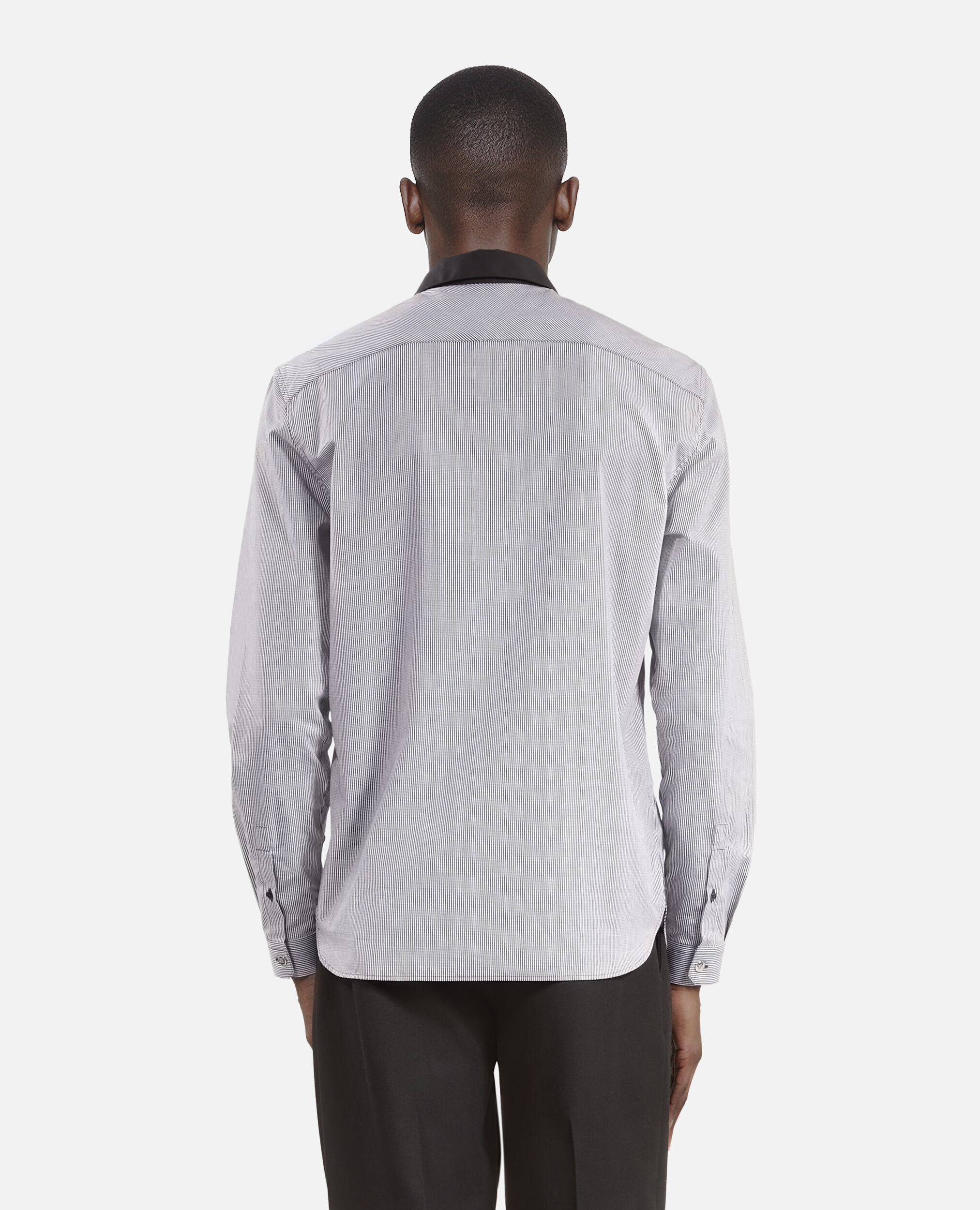 Chemise à micro carreaux noire et blanche, BLACK WHITE, hi-res image number null