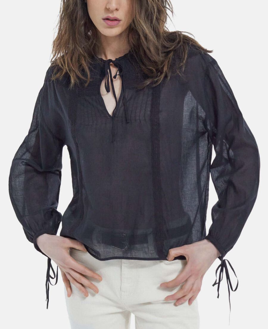 The Kooples F BLACK black cotton top