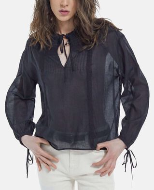 The Kooples F BLACK black cotton top