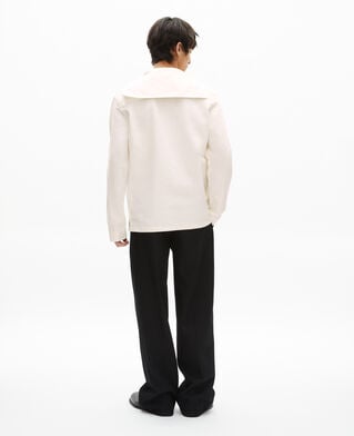 The Kooples HOMME ECRU chemise col vareuse écru