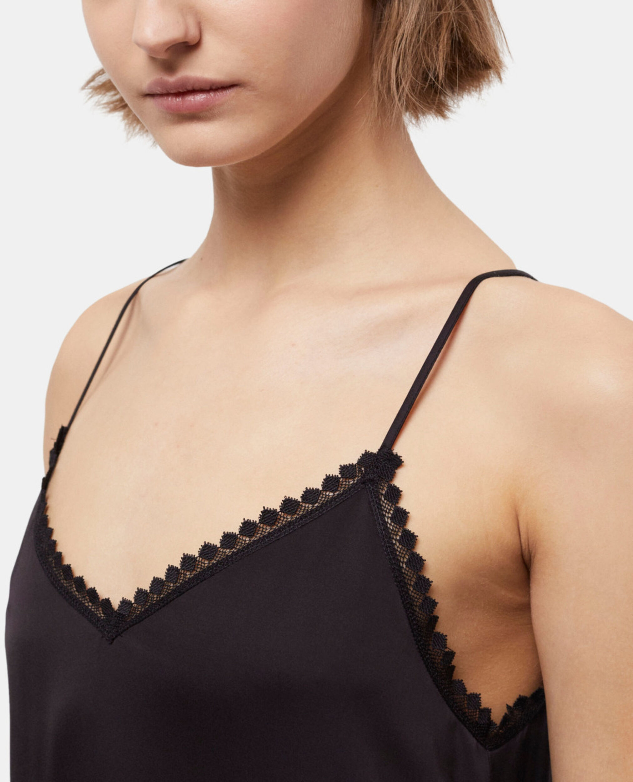 Long black lace dress, BLACK, hi-res image number null