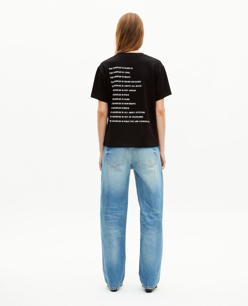 The Kooples WOMEN BLACK what is black rhinestone t-shirt