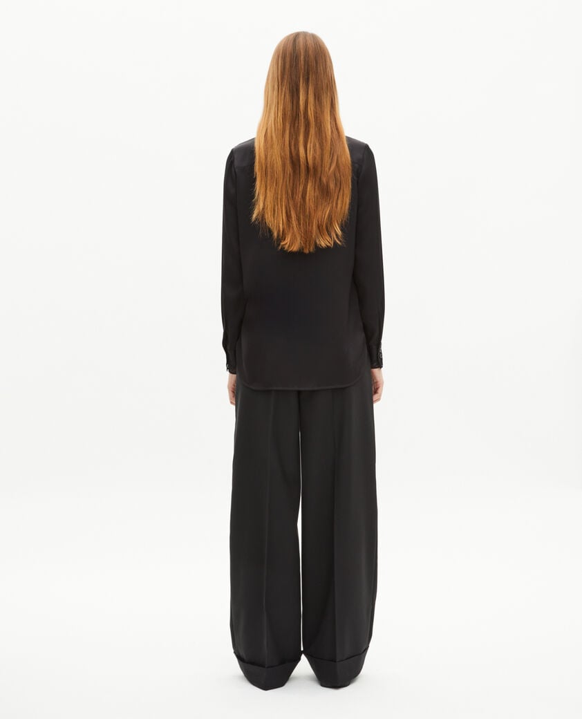 The Kooples F BLACK black silk shirt