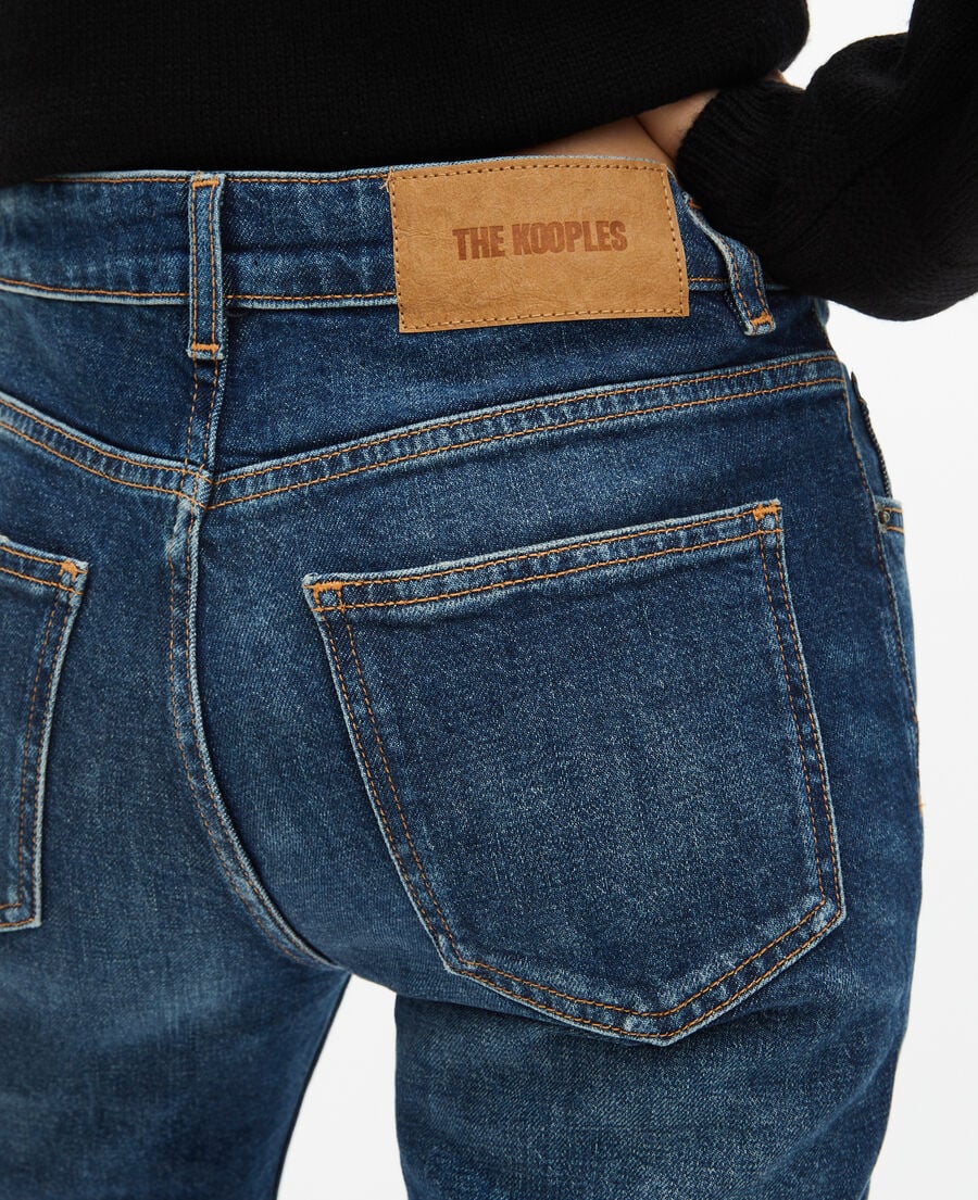 The Kooples WOMEN BLUE ELECTRIC blue flared low-rise jeans