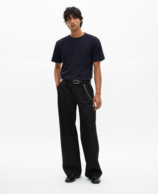The Kooples HOMME NAVY t-shirt droit uni bleu marine