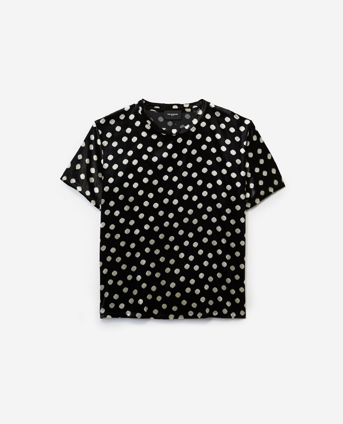 Tee shirt blanc a pois noir deals