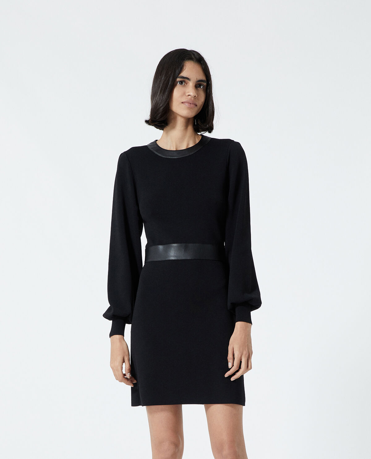 Robe store maille noire