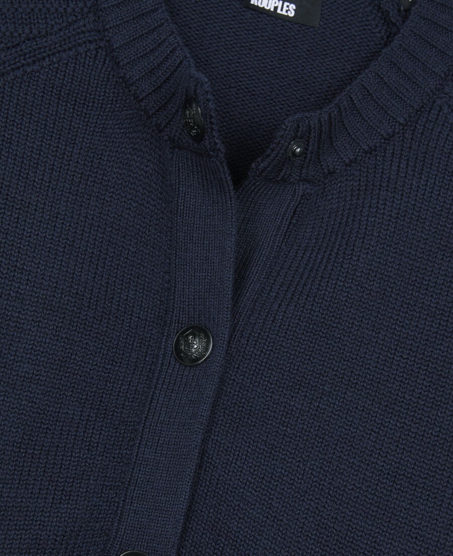 The Kooples FEMME DARK BLUE cardigan en laine bleu marine