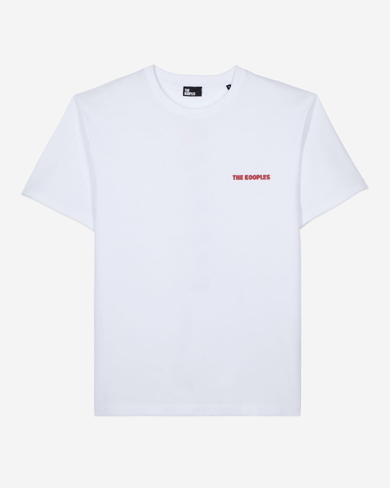 The Kooples HERREN WHITE weißes t-shirt mit siebdruck für herren