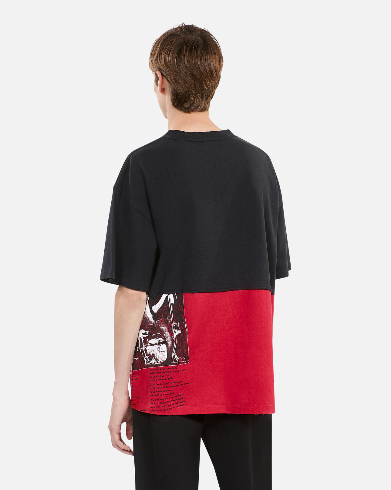 The Kooples HOMBRE BLACK WASHED camiseta serigrafiada negra