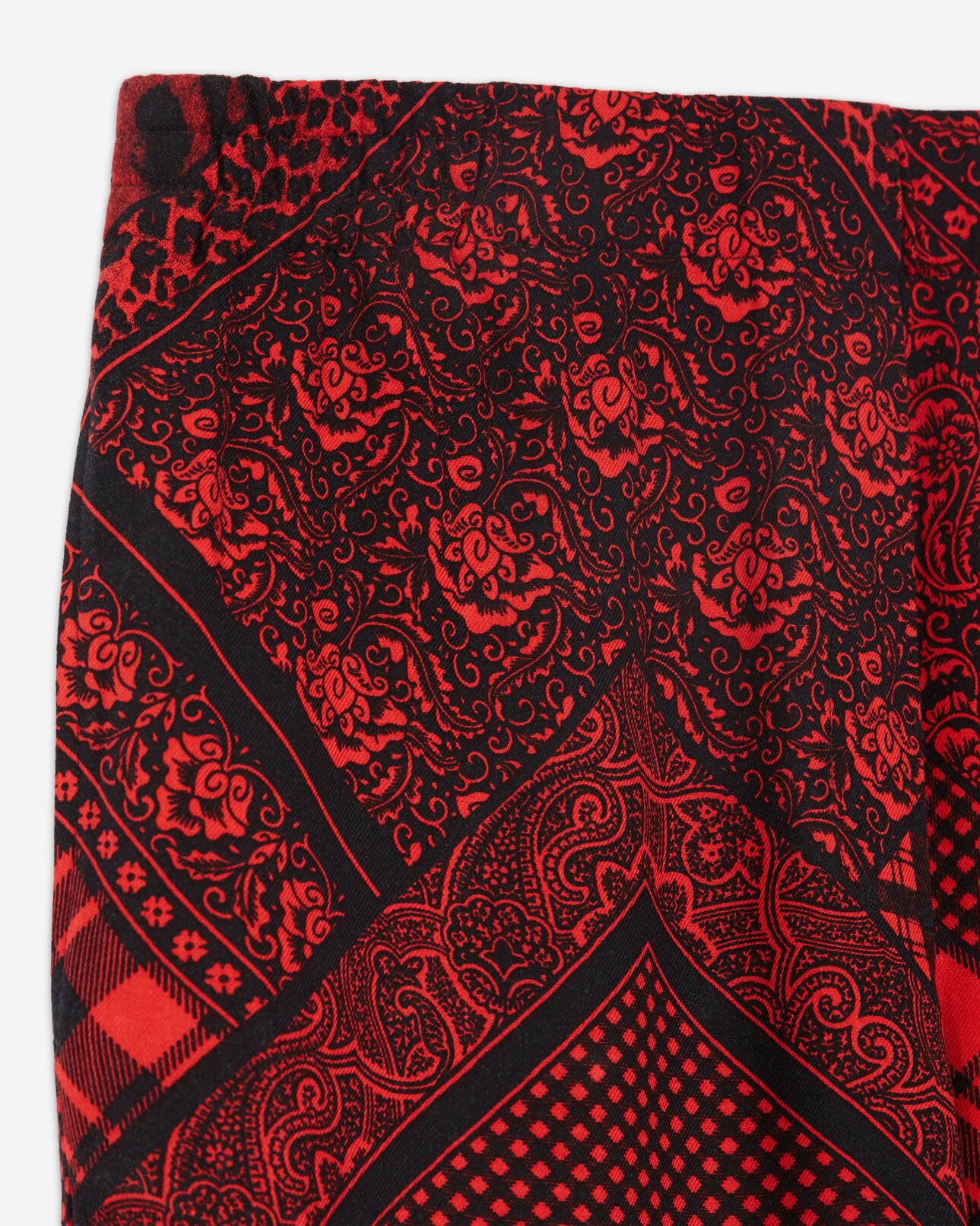 The Kooples WOMEN RED / BLACK straight printed pants