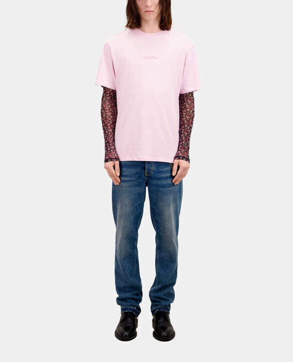 t-shirt rose avec logo