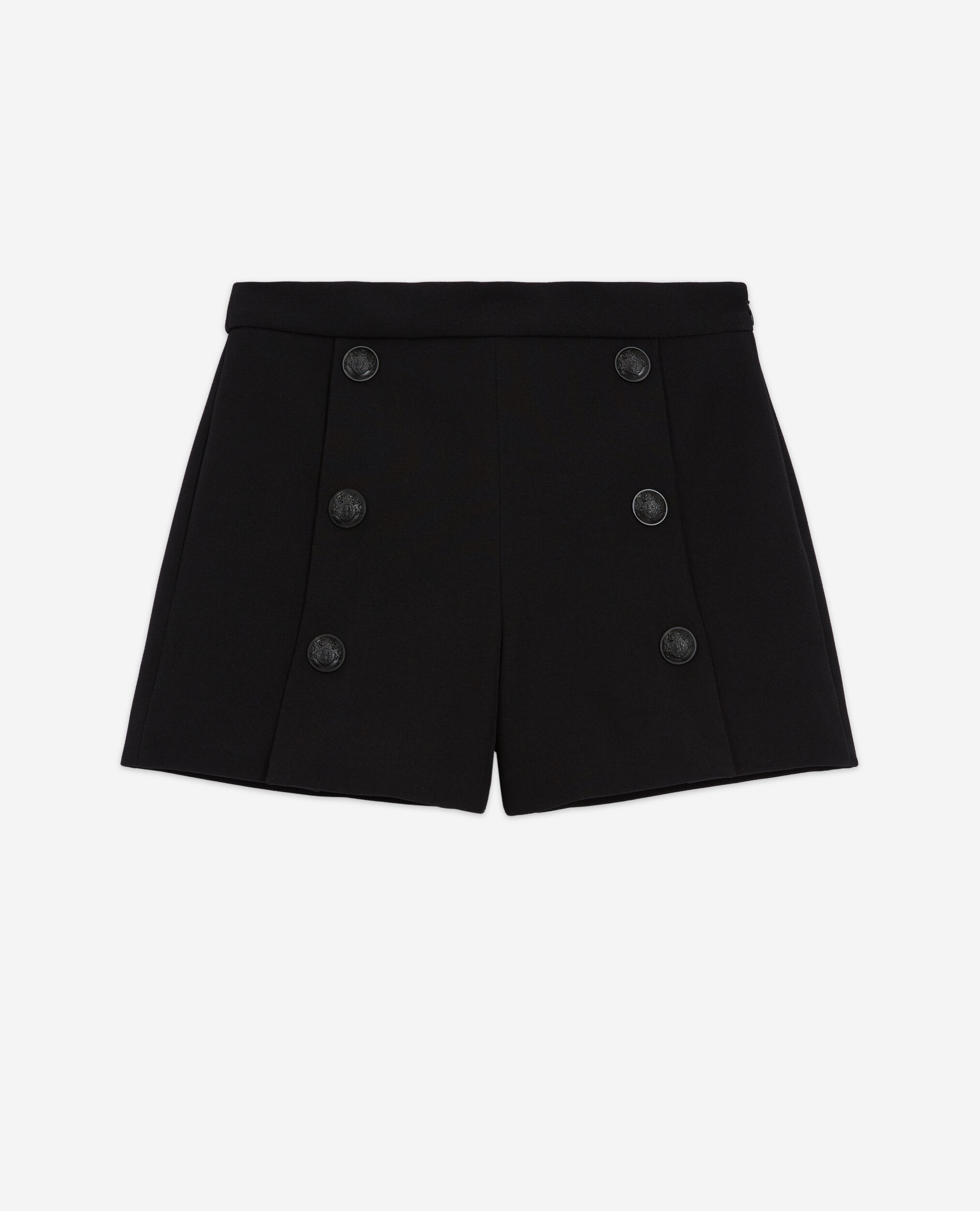 Black cropped shorts, BLACK, hi-res image number null