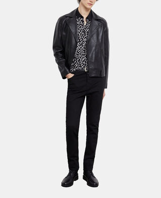 The Kooples HERREN BLACK WHITE hemd mit klassischem kragen und print