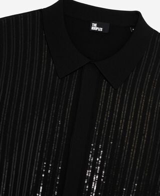 The Kooples HERREN BLACK strickjacke mit pailletten schwarz