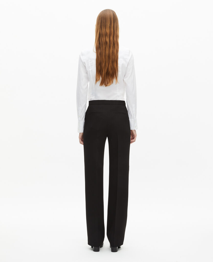 The Kooples WOMEN BLACK black straight-cut crepe tailored pants