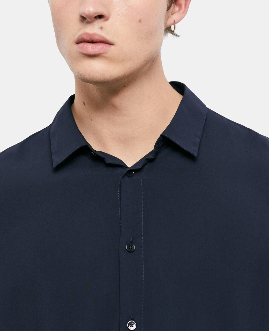 navy blue shirt  with classic collar