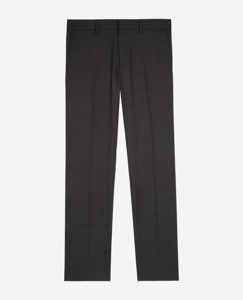 The Kooples HERREN BLACK GREY anzughose aus wollgemisch mikrokaro schwarz