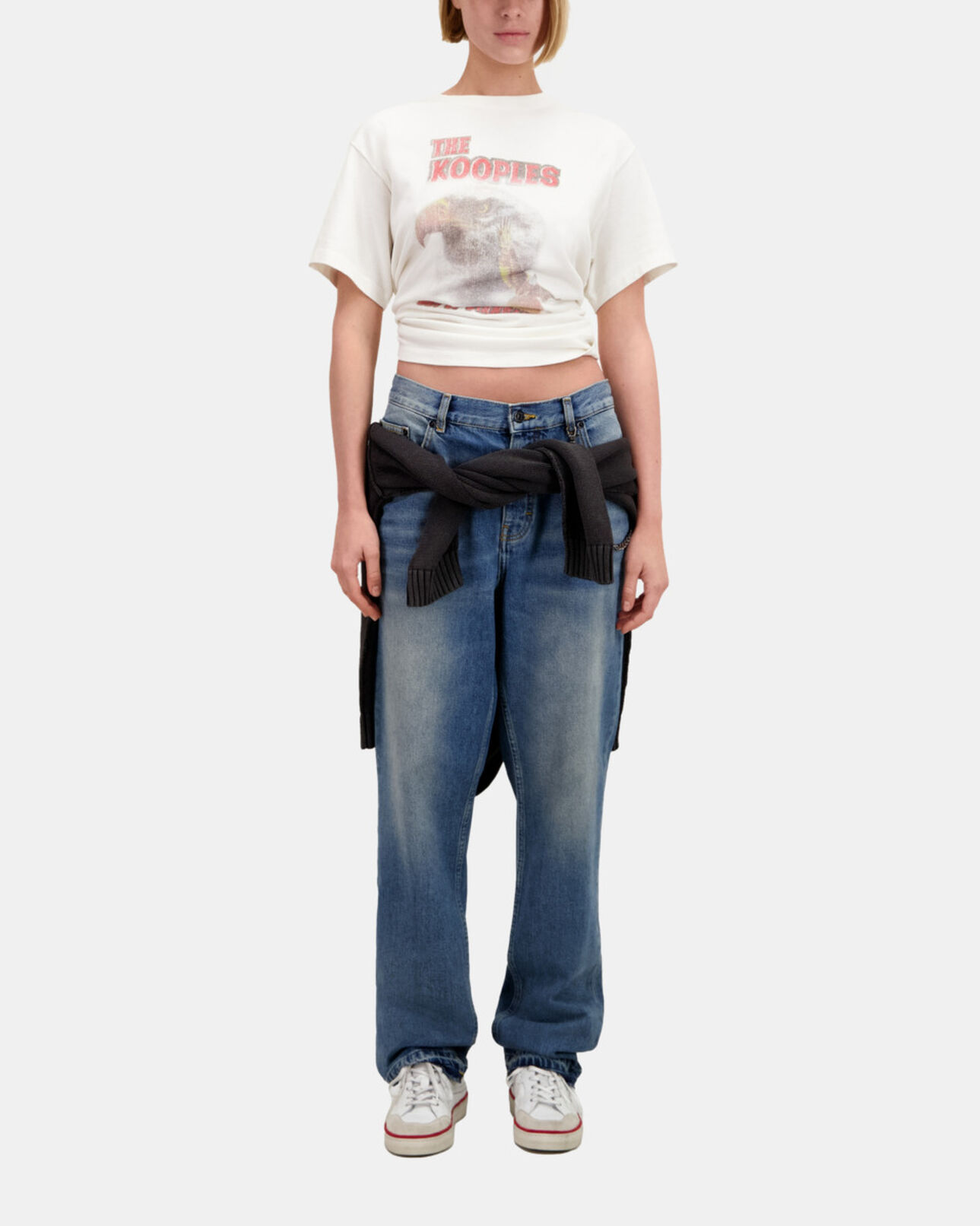 The Kooples FEMME ECRU t-shirt femme écru avec sérigraphie eagle