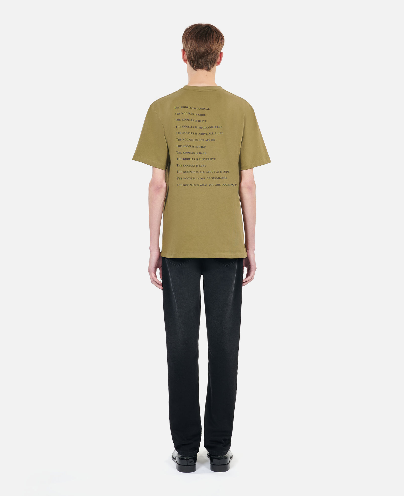 The Kooples MEN OLIVE khaki what is t-shirt
