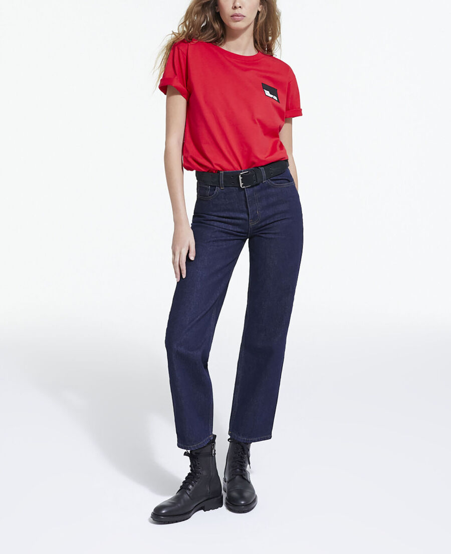 red cotton t-shirt