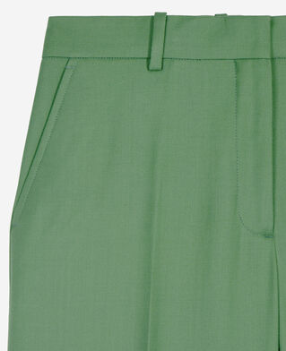 The Kooples MUJER LIGHT KAKI pantalón traje verde lana