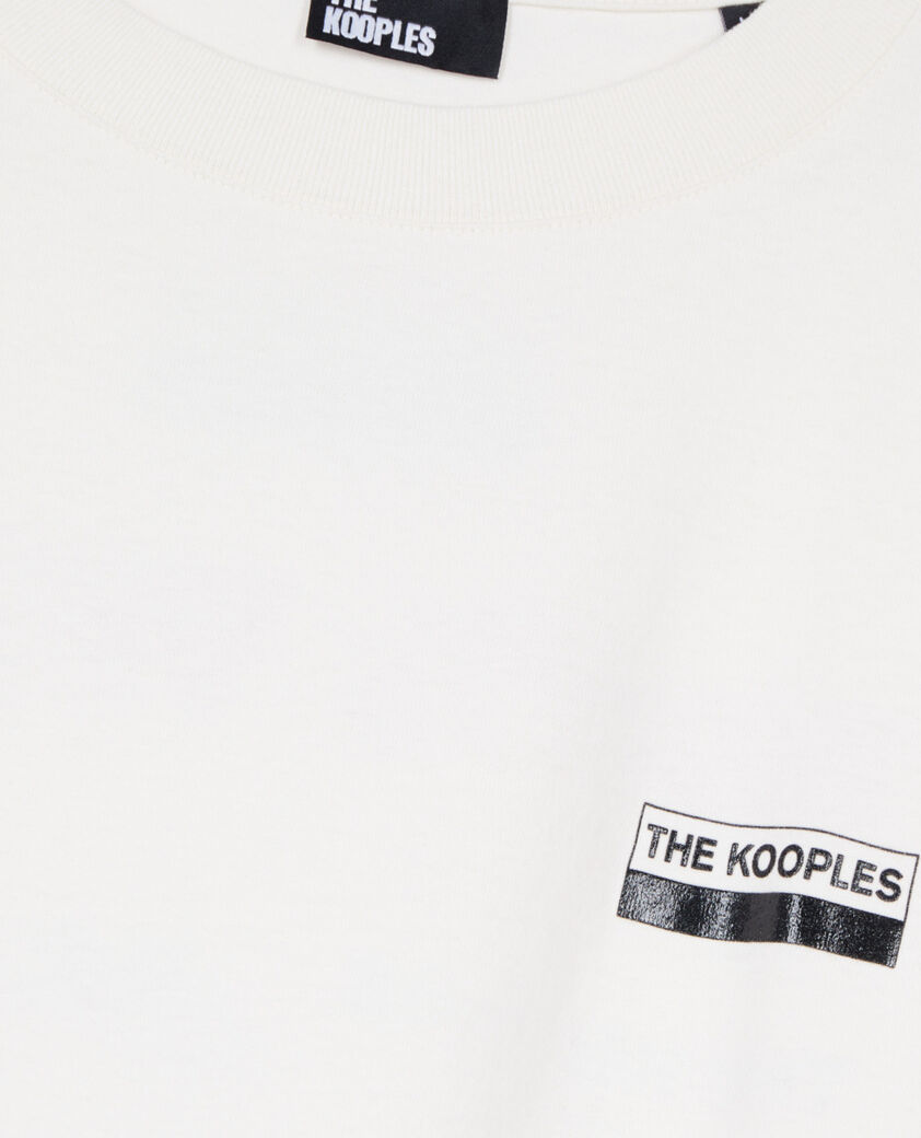 The Kooples H ECRU oversized t-shirt with ecru screen printing