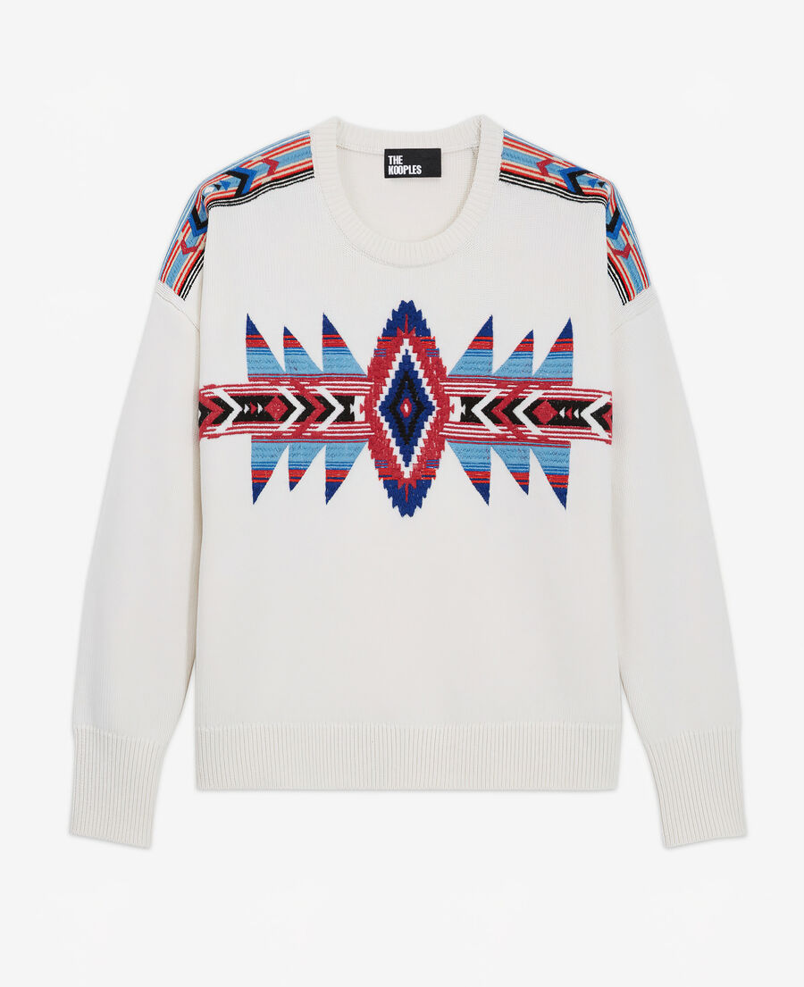 embroidered wool sweater