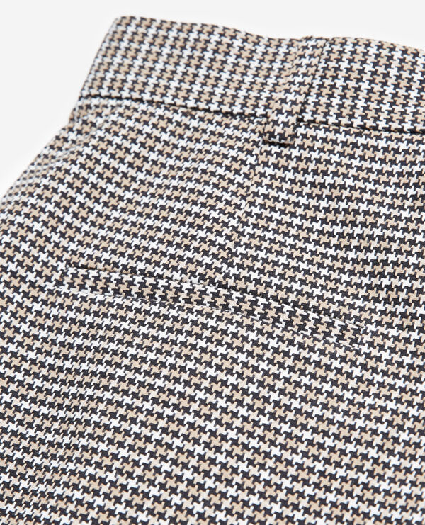 straight tailored-cut check shorts
