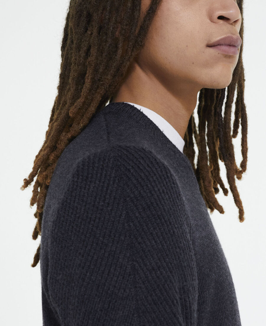 black wool sweater