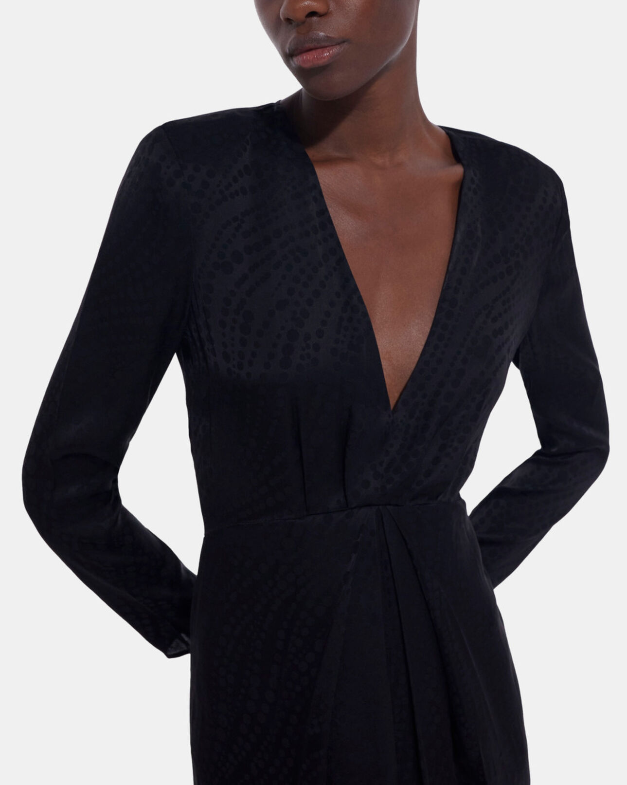 The Kooples FEMME BLACK robe longue imprimée
