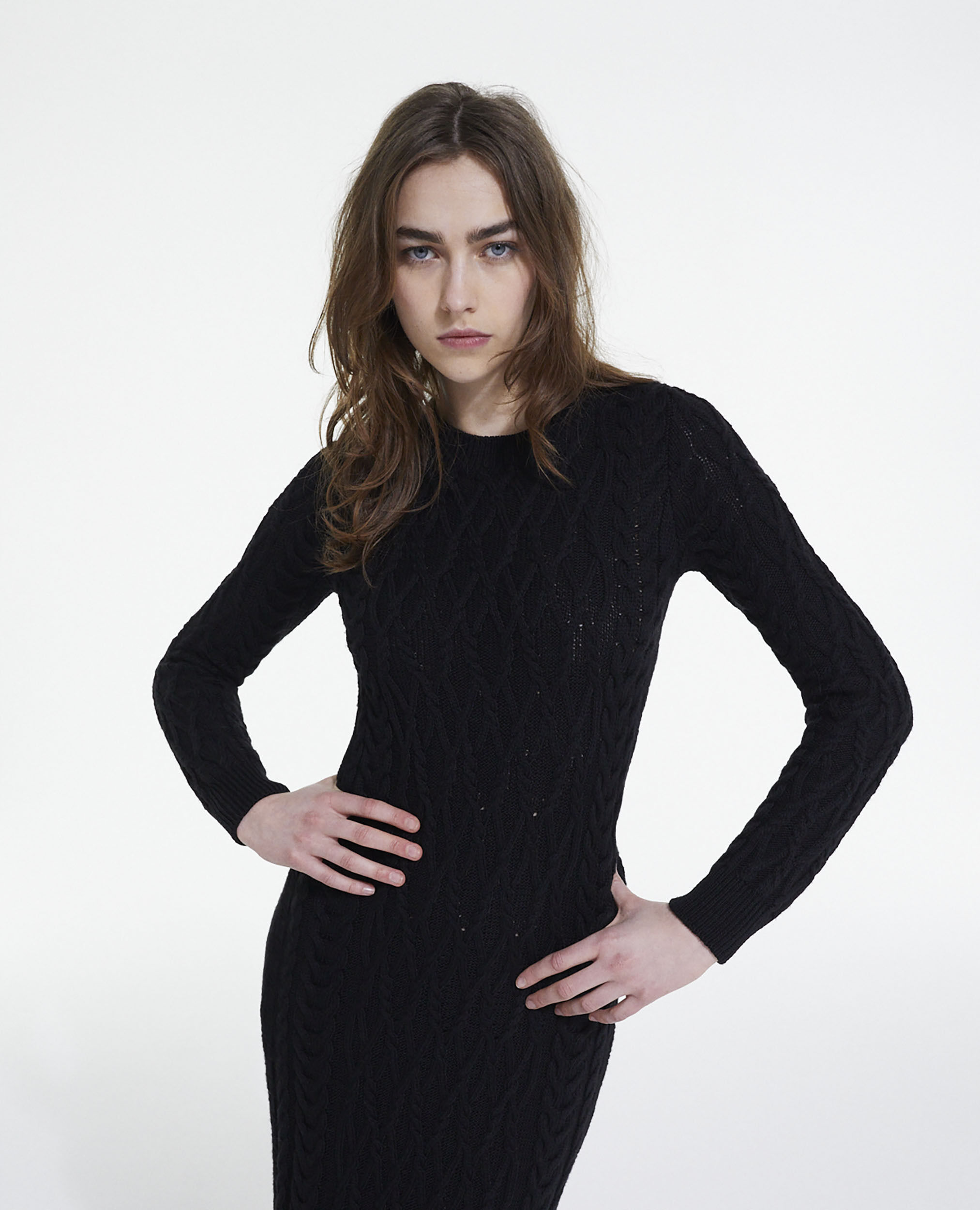 Saint Laurent Wool-blend Jersey Mini Dress - Black - ShopStyle
