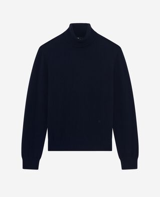 The Kooples HOMME NAVY pull col roulé en cachemire marine