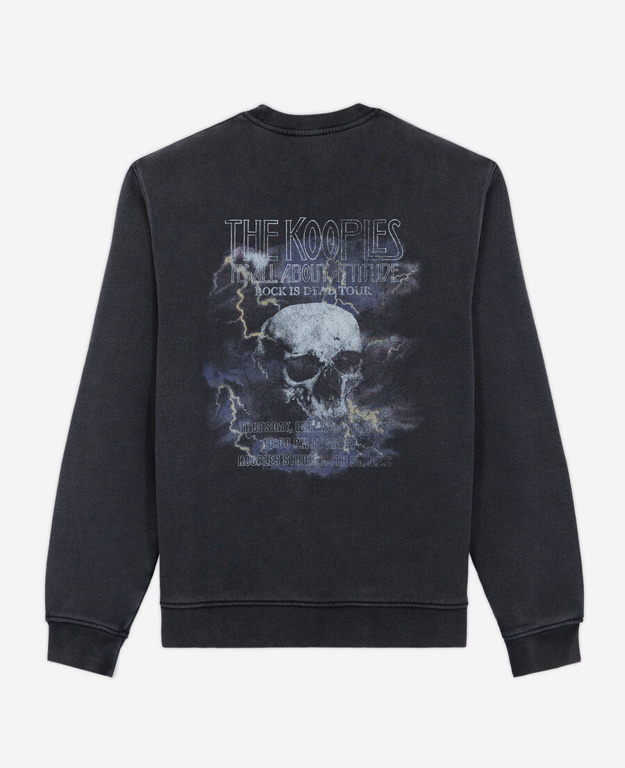 schwarzes sweatshirt mit print