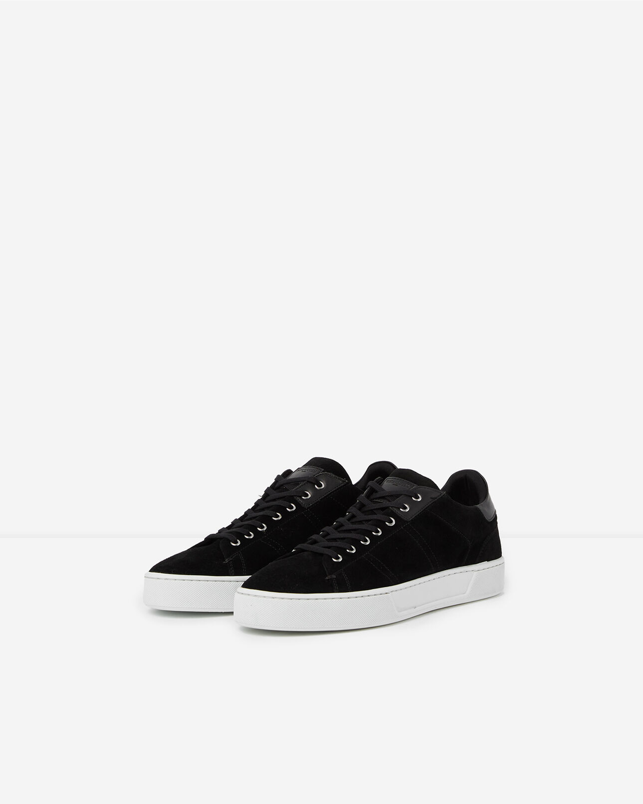 The Kooples HOMME BLACK baskets basses cuir noir