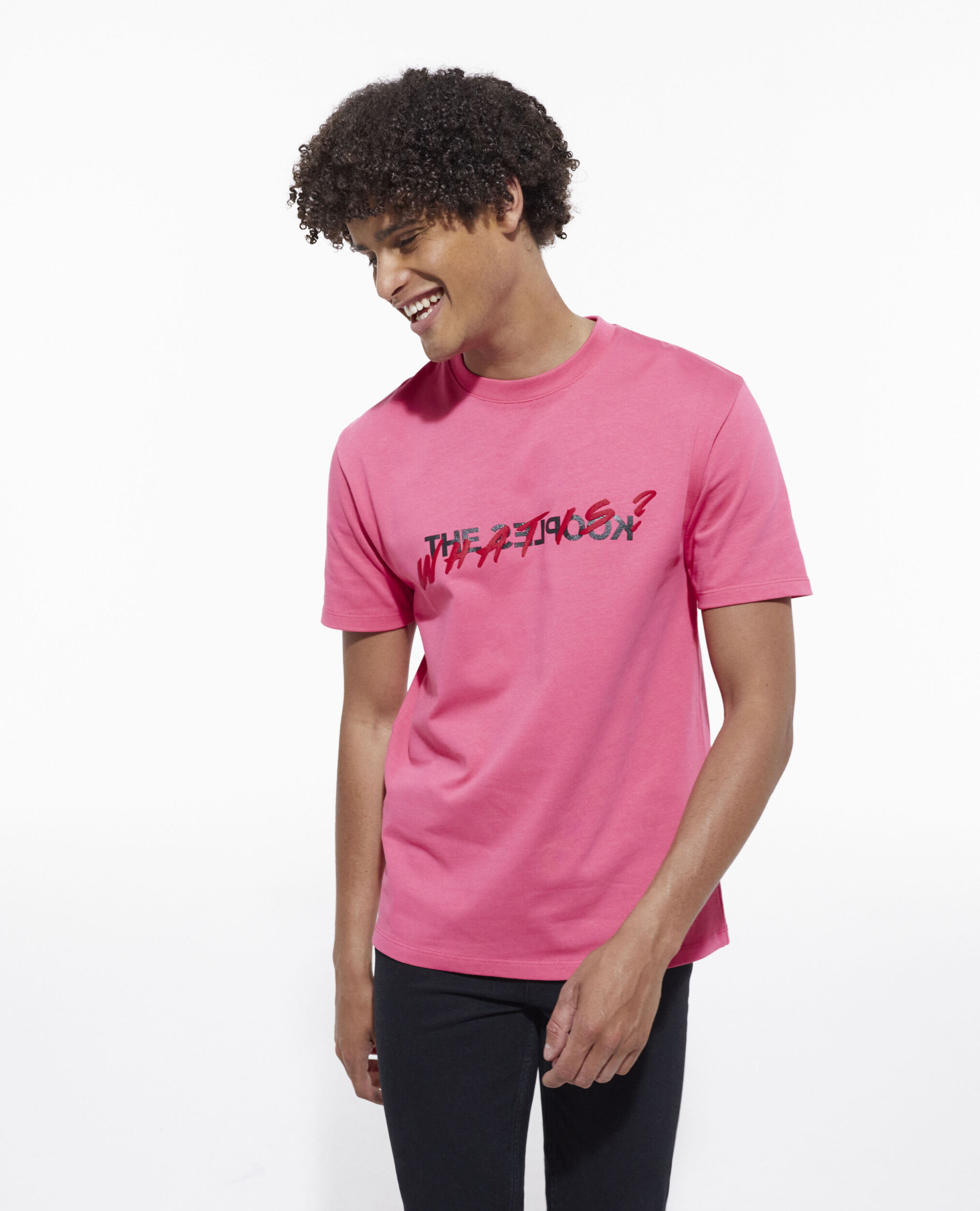 Tee shirt rose homme sales