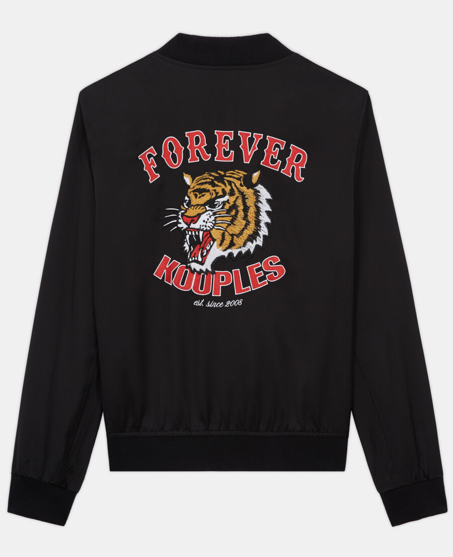 wool jacket with screen print
