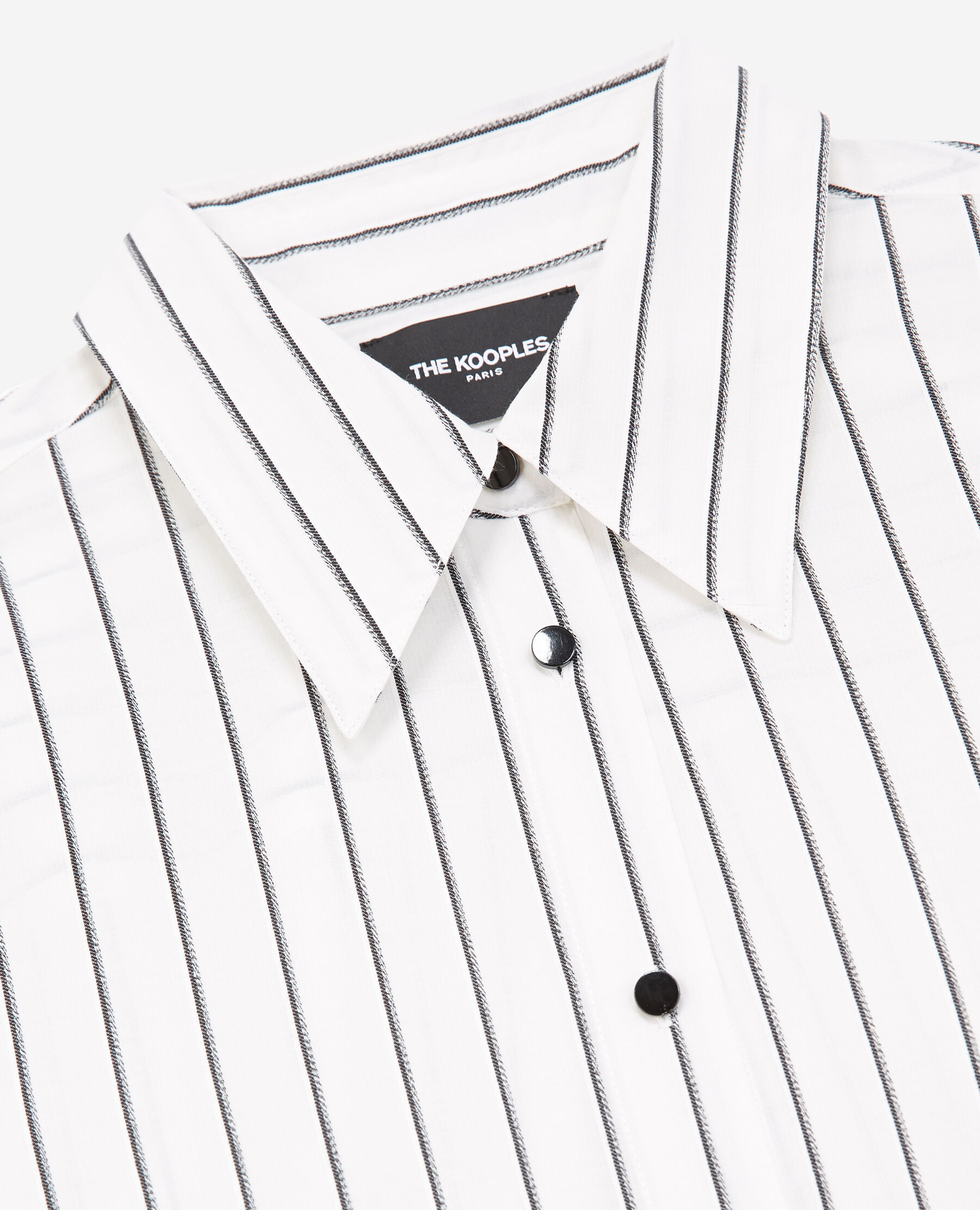 Chemise noir rayure hot sale blanche