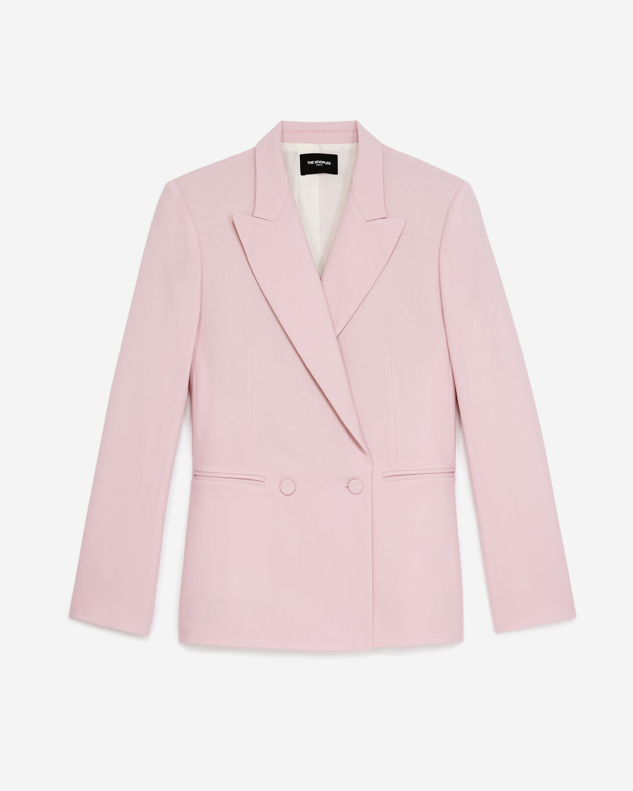 The Kooples WOMEN PINK pink wool formal suit jacket