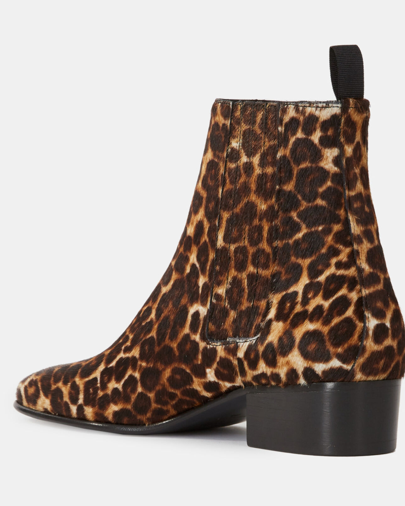 The Kooples FEMME LEOPARD boots en cuir léopard