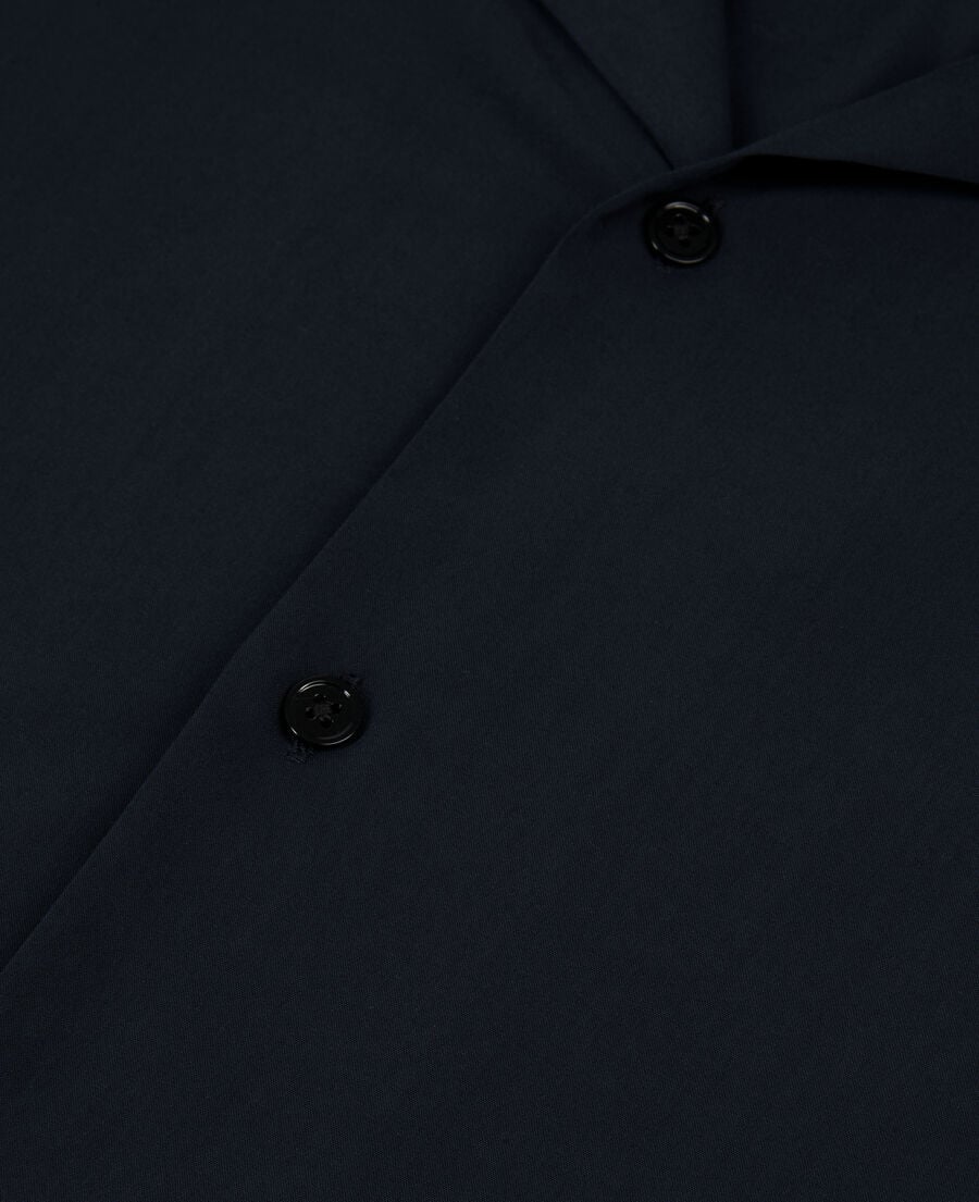 The Kooples MEN NAVY navy blue short-sleeved shirt