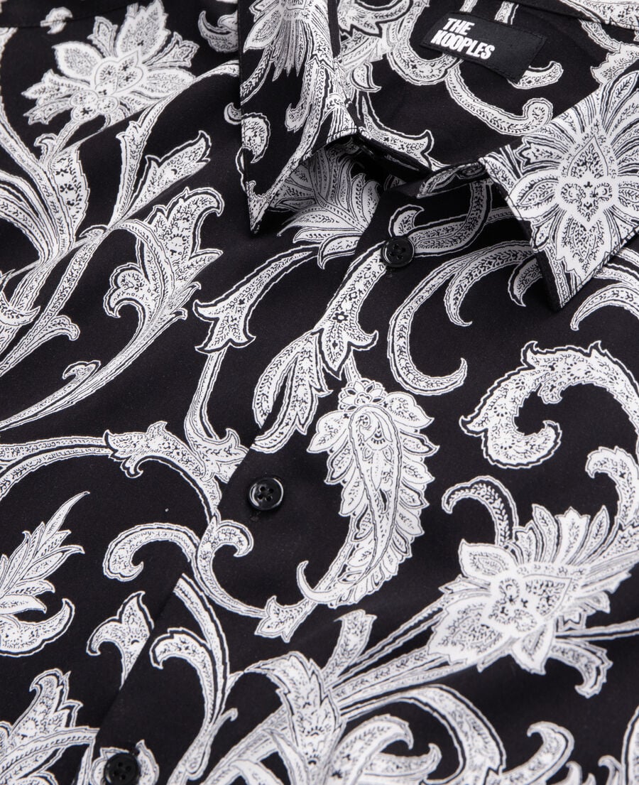 The Kooples MEN BLACK WHITE printed shirt