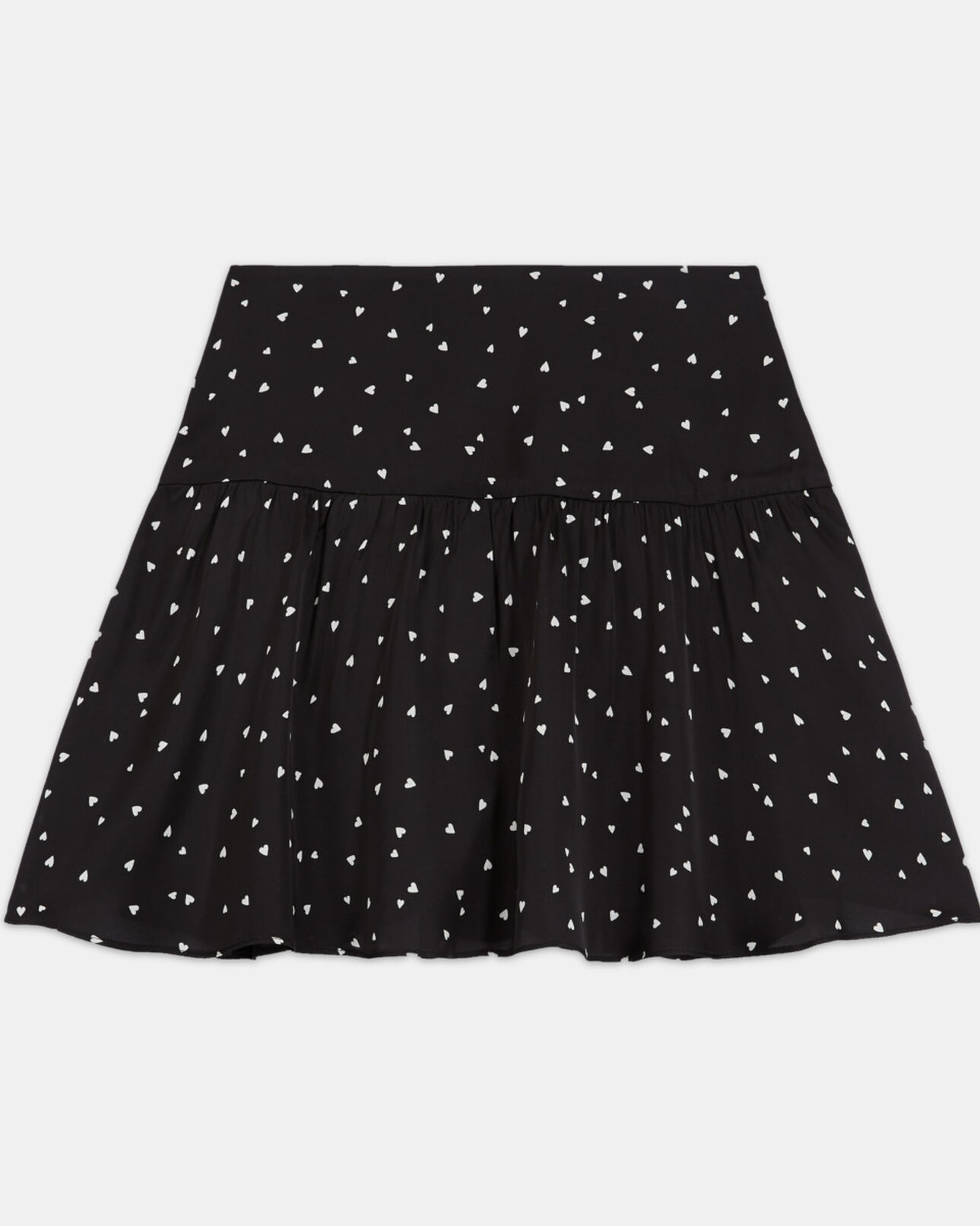 The Kooples WOMEN BLACK short printed skirt