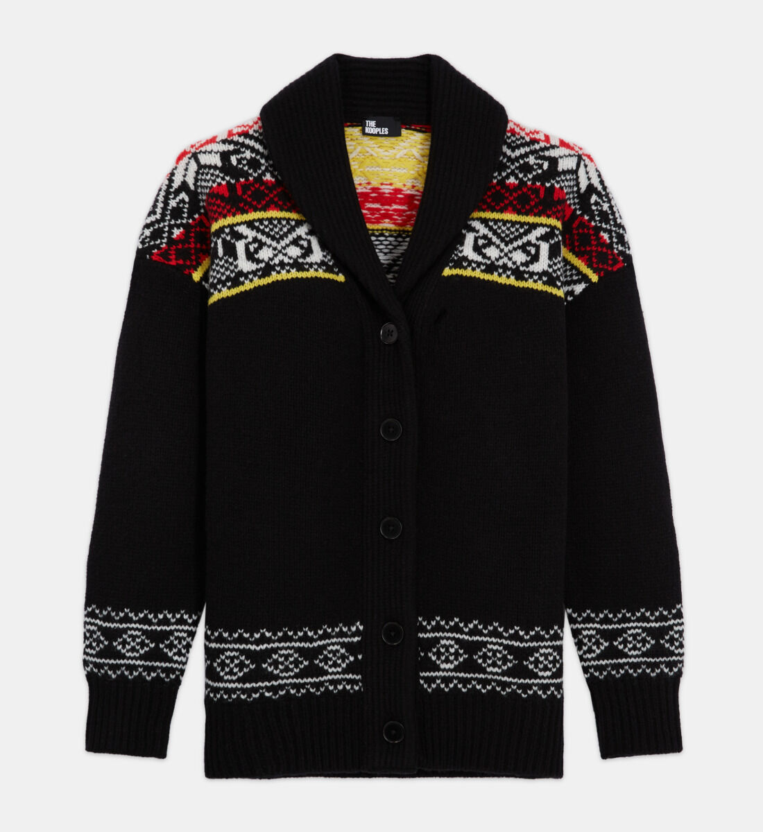 Patterned wool cardigan