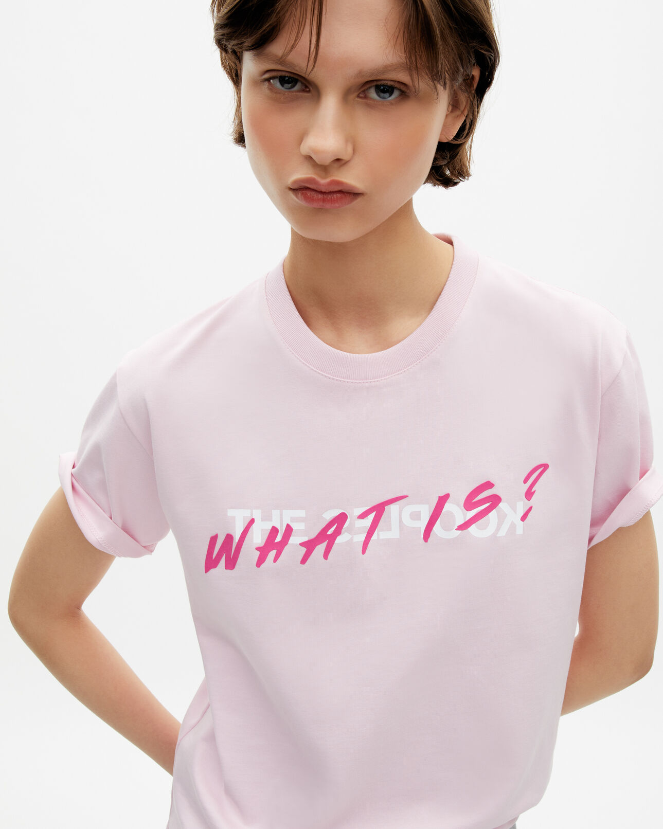 The Kooples FEMME PALE PINK t-shirt what is rose