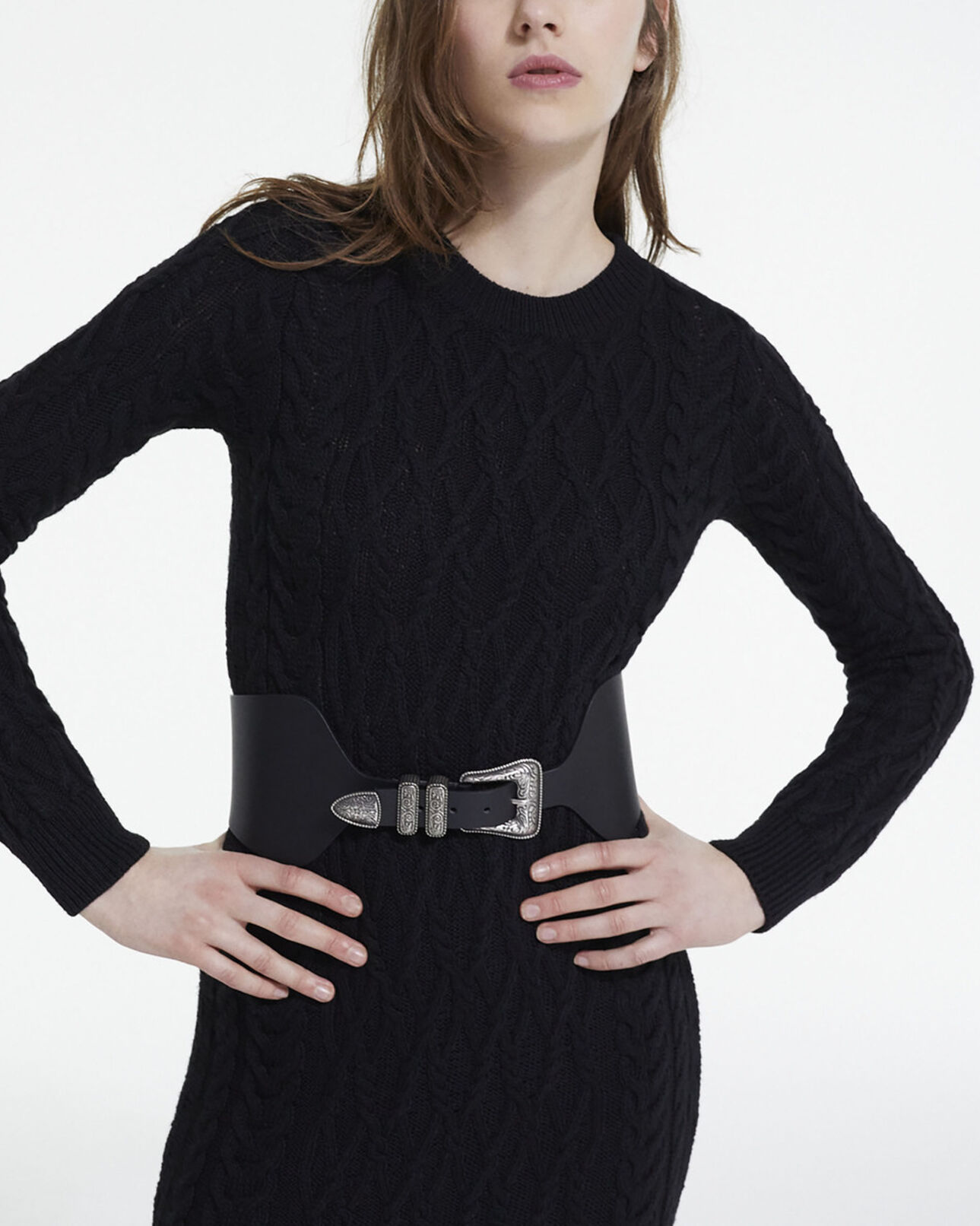 The Kooples FEMME BLACK cuissardes en cuir noires