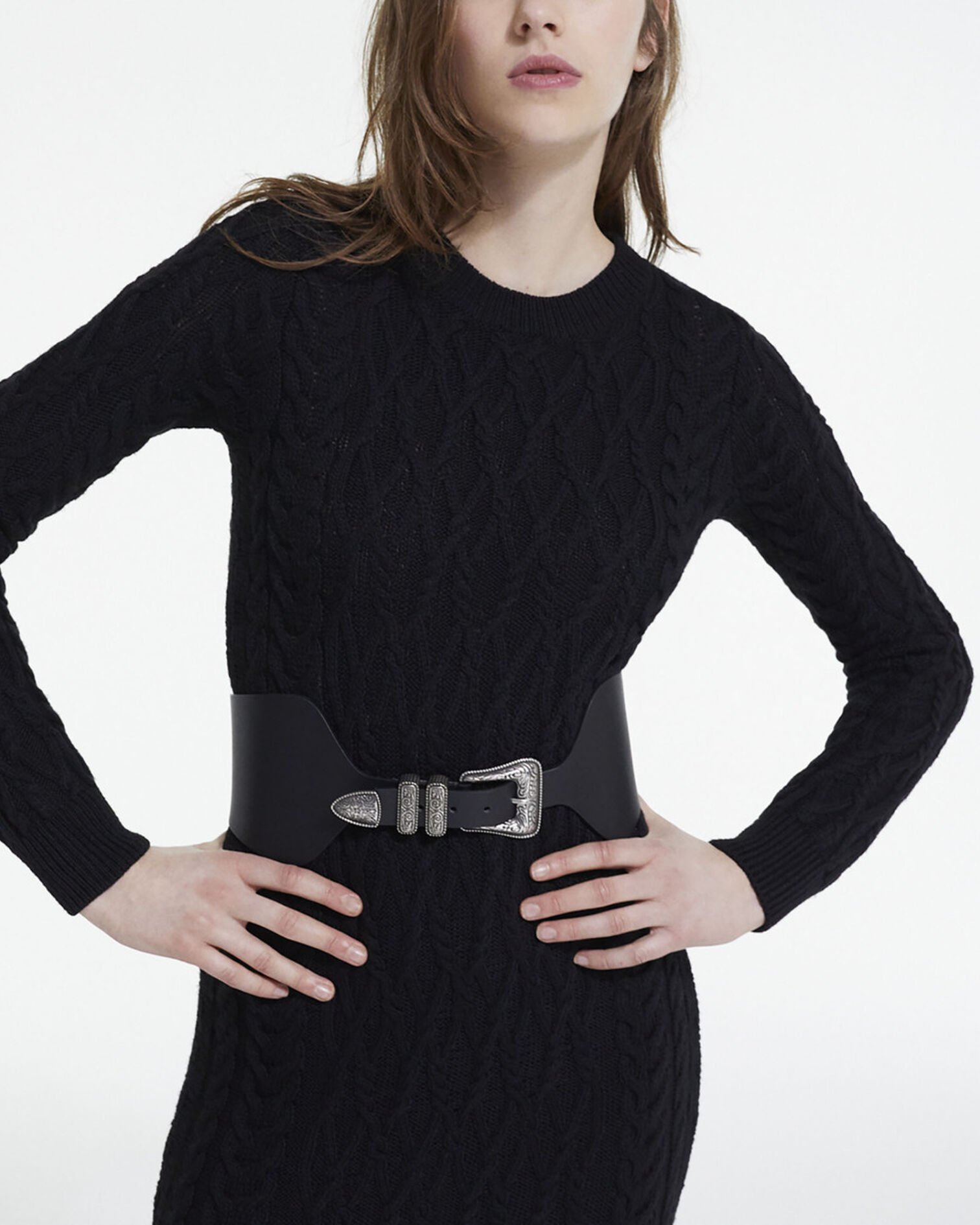 Cuissardes en cuir noires, BLACK, hi-res image number null